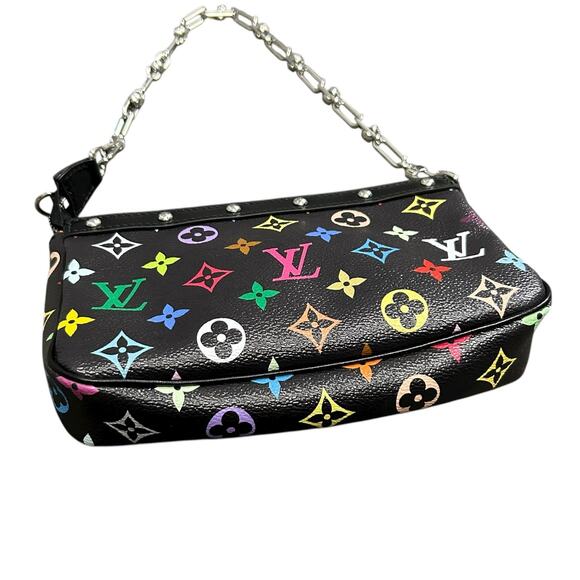 Louis Vuitton x Murakami 20 Year Anniversary Black Multi Pochette Shoulder Bag - Picture 4 of 7
